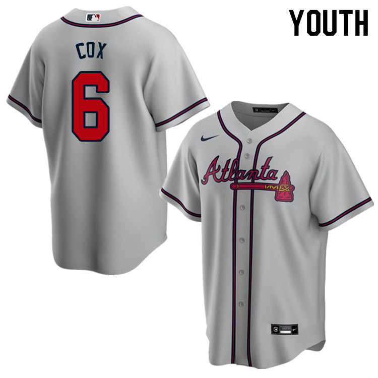 Nike Youth #6 Bobby Cox Atlanta Braves Baseball Jerseys Sale-Gray